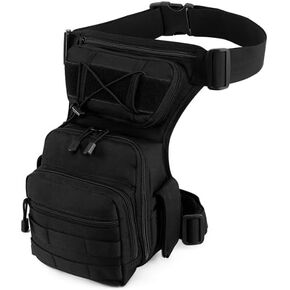 Tactical Drop Leg Bag, Convertible Crossbody Backpack Thigh Pouch For Men, Military Hunting Outdoor Sling Bag Motorcycle Leg Pouch Bag for Adventure Training
