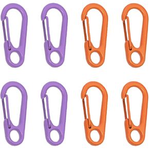 Mini Skater 1.24" Small Alloy Spring Clips Paracord Keychain Spring Gate Snap Hooks for Work Car Key Rings Dog Tags Belt Loop Outdoor Traveling Backpack Accessories, 8PCS