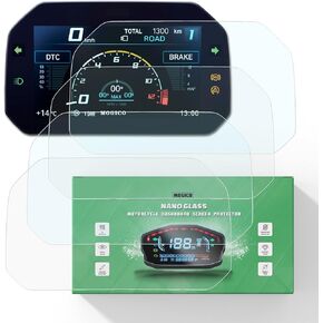 Motorcycle Accessories Nano Glass Dashboard Screen Protector Kit for BMW R1300GS Adventure 2024-2025 / R1250 R/RS 2019+ / R1250GS 2018-2023 / R1200GS 2017+ (2 x Ultra Clear & 2 x Anti Glare)