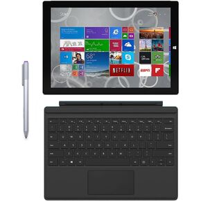 Microsoft Surface Pro 3 Tablet (12-inch, 128 GB, Intel Core i5, Windows 10) + Microsoft Surface Type Cover (Renewed)