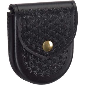 Safariland Duty Gear Bianchi 90-4B: Handcuff Pouch Top Flap, Basket Weave, Black