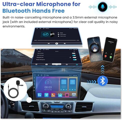 2+64g inefala لـ Honda Odyssey 2010-2017 Android Car Radio Stereo مع Carplay Android Auto ، شاشة لمس عالية الدقة مع GPS WiFi Bluetooth FM/RDS EQ SWC 26UI كاميرا كاميرا احتياطية in Saudi Arabia