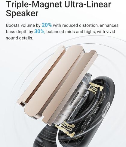 Acefast AceFit Air Open Ear Headphones, Wireless Earbuds with Rich Bass, Bluetooth 5.4 Sports Headphones with Charging Case, 32H Playtime Earbuds IP54 Waterproof for Running, Cycling, Walking, Workout in Saudi Arabia