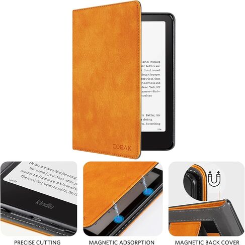 COBAK CASE مع Stand for Kindle Paperwhite 12th Gen 2024 تم إصداره (7 ") و kindle Colorsoft Signature Edition - غطاء جلدي متين مع إيقاظ النوم التلقائي ، فتحة البطاقة ، ميزة حزام اليد in Kuwait