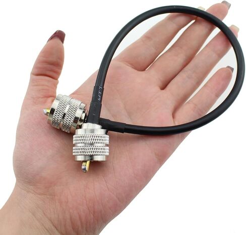 Maxmoral 2pcs 12 بوصة كابل تمديد الهوائي الأسود PL259 UHF ذكر لذكور منخفضة الخسارة الرقمية الرقمية كابل محوري لمحلل الهوائي وماسحة الراديو ومتر SWR in Kuwait