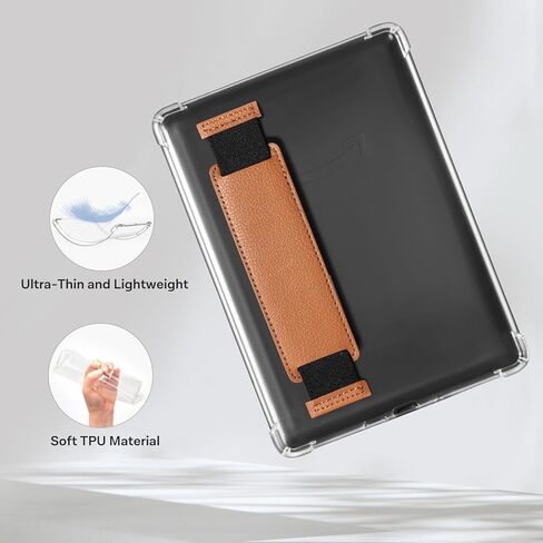 Cobak & Hand Strap Case Case لـ Kindle Paperwhite 12th Gen 2024 (7 ") و kindle Colorsoft Signature Edition (7")-غطاء خلفي خفيف الوزن ومقاوم للخدش in Kuwait