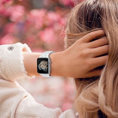 الفهدات المنقوشة الفهد لفرقة Apple Watch 40mm 38mm 41mm 42mm 44mm 45mm 46mm 49 مم من الرجال ، والفهد الرياضي حزام معصم ماء لسلسلة Iwatch Series 10 9 8 7 6 SE 5 4 3 2 1 ultra in Saudi Arabia
