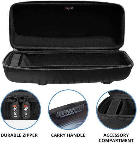 JBL Xtreme 3 حزمة مكبر صوت Bluetooth مقاومة للماء مع حالة ألياف الكربون GSPORT وحزام الكتف (أسود) in Kuwait