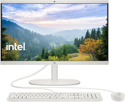HP 2025 22" FHD All-in-One Desktop Computer, 13th Gen Intel Quad-Core Processor, 8GB DDR5 5200MHz RAM, 128GB UFS, HDMI, Type-C, Wi-Fi 6, HD Webcam, Windows 11 Pro in Saudi Arabia