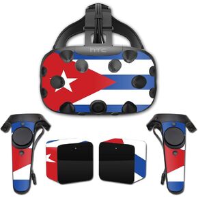 MightySkins Skin Compatible with HTC Vive wrap Cover Sticker Skins Cuban Flag