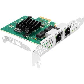 1Gb PCI-E NIC Network Card for Broadcom BCM5720-2P,10Mb/100Mb/1GbE Copper Dual RJ45 Ports, with Broadcom BCM5720 Chip,1GbE PCI Express 2.0 X1 Ethernet Adapter Support Windows/Linux/VMware