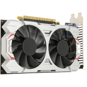 Yunir 1050 Ti Graphics Card, 4GB, 128 Bit, GDDR5, Desktop Video Card for PC Gaming, DisplayPort, DVI D, PCI Express X16 3.0, 8K Support, Cooling Fans (GTX1050Ti 4GB DDR5 128bit)