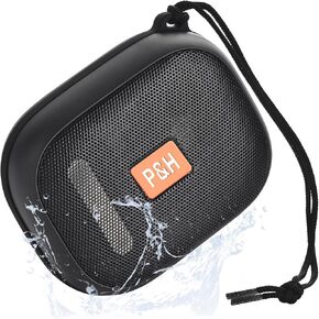 Portable Bluetooth Speaker, Small Speakers Bluetooth Wireless, IPX7 Waterproof Bluetooth Speaker Suitable for in Bathroom, Pools, Boating and Hiking Black