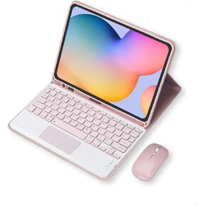 Keyboard Case for Tab A8 Tablet Soft, Protective Cover Case with Cutouts Pen Slot, Tablet Case with Keyboard Mouse for