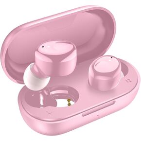 kurdene S8+ Wireless Earbuds Bluetooth 5.3 Headphones, Deep Bass Stereo with 2 Mics for AI Clear Calls Earphones in-Ear, Immersive Premium Sound Ear Buds for iPhone, Android-Pink