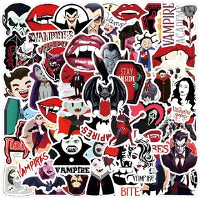Vampire Stickers 55pcs Halloween Party Favors Cute Vampire Decorative Stickers Kids Halloween Games Treats Classroom Crafts Gifts Party Supplies Halloween Decorations