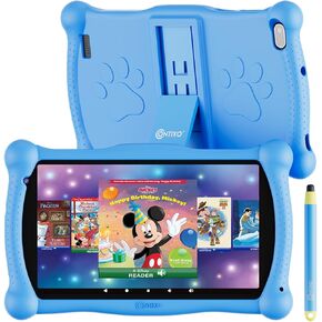 Contixo Kids Tablet V10 ، HD 7 بوصة ، Toddler Tablet تتراوح أعمارهم بين 3-7 ، التحكم الوالدي ، 32 جيجابايت ، واي فاي ، اللوحات التعليمية للأطفال مع أكثر من 50 كتب ديزني قصص وملصقات (قيمة 200) الأزرق in Kuwait