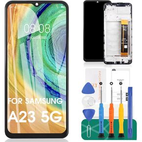 Screen Replacement for Samsung Galaxy A23 5G LCD for SM-A236U SM-A236B LCD Display SM-A236B/DS SM-A236E Touch Digitizer Full Assembly(Black with Frame)