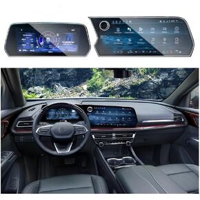 2pcs Tempered Glass Screen Protector 2024 2025 Chevy Traverse/Blazer EV/Equinox EV/Silverado EV 11" Dash & 17.7" Nav. Screen Protector 2024 2025 Traverse Blazer Equinox EV Accessories-Glossy