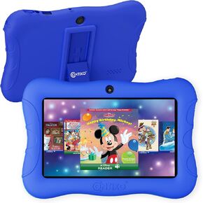 Contixo Kids Tablet V9, 7-inch HD, Ages 3-7, Includes 50+ Disney Storybooks (Value $200), Toddler Tablet with Camera, Parental Controls, Android 11, 32GB, WiFi, Learning for Kids - Pink