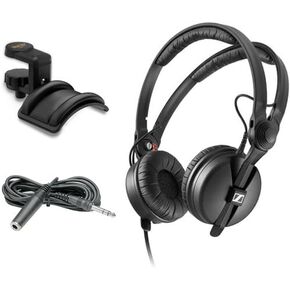 Sennheiser HD 25 Plus Monitor Headphones مع حامل سماعة رأس Auray وكابل تمديد 10 ' in Kuwait