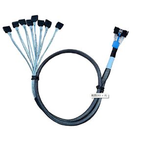 𝐃𝐢𝐋𝐢𝐧𝐤𝐞𝐫 𝐌𝐂𝐈𝐎 x8 to 8*𝐒𝐀𝐓𝐀,𝐒𝐅𝐅-𝐓𝐀-𝟏𝟎𝟏𝟔 74Pin to 8*𝐒𝐀𝐓𝐀 7P, 𝐌𝐂𝐈𝐎 Host/RAID to SATA Target HD, 75CM Cable