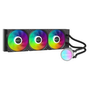 Gamepower Skadi V2 360 AIO CPU Liquid Cooler, Halo ARGB Pump, 360mm Radiator with 3X PWM Addressable RGB HDB Fans, 14.5 W/mK Thermal Paste, Compatible Intel LGA 1851, 1700 1200 115x, AMD AM4/AM5