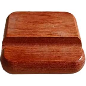 Rose Wood Phone Stand, Tablet Stand, Round Edge, Single Slot, 2 x 8 x 8 cm