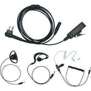 Walkie Talkie Earpiece Headset with PTT Mic Compatible with Motorola CP200 CP200D CP185 CLS1410 CLS1110 BPR40 DTR410 PR400 RMU2040 Walkie Talkie Two Way Radio