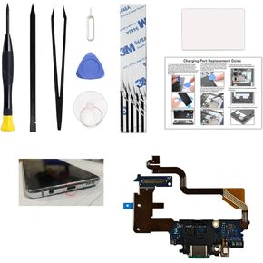 Charging Port Replacement Kit Compatible with LG G7 ThinQ, LM-G710 Dock Board USB-C Connector, with Instruction Manual, Toolkit