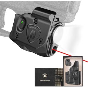 WARRIORLAND Pistol Light Laser & Holster Fit for Taurus G2C/ G3C/ PT111 G2 / PT140 G2, Compact 150-Lumen Trigger Mounted Tactical Weapon Light with Red Laser White LED & IWB Holster, Power Indicator