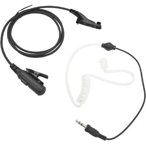 3.5mm Aux Audio Earphone APX 8000 Earpiece with Mic for Motorola apx4000 APX 7000 6000 xe li 1000 900 xpr 7550e xpr6550 xpr6350 Walkie Talkie (Earbud Pattern)
