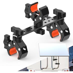 Gen 2 Starlink Mount Clamp for RV Ladder & Roof Rack, Adjustable Starlink Pole Mounting Accessories Kit for Gen 3 Pipe Adapter, Car Roof Mount, Yacht, Camper, Outdoor