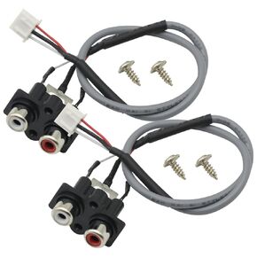 2PCS Audio Signal Cable 2 RCA to XH2.54MM-3PIN Audio Input Socket 30CM Line Length Extended Sound Signal Interface for Panel