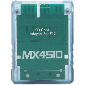 Memory Adapter for PS2, MX4SIO(Memory Expansion for SIO) SIO2SD Memory Adapter Replacement Memory Reader for PS2 Fat Console(Blue)