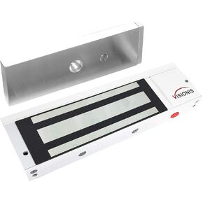 Visionis VS-VISML1200LED-WH Indoor 1200lbs White Electromagnetic Lock with LED Sensor for Door Access Control