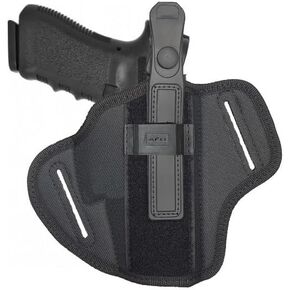 OWB Gun Holster - Pancake Holster - Ambidextrous - for Glock 17 19 19X, Beretta 92FS 92X 96A1 APX M9A3, Sig P220 P226 P228 P322, Canik TP9 SFX SF, Cz 75B P09 SP01 Shadow, 1911, Ruger SR9 Pistols etc.
