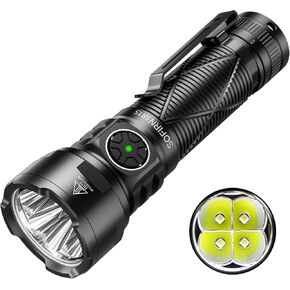 Sofirn SR15 Rechargeable Flashlight High Lumen, 4500 Lumen Super Bright Pocket Flashlight with Magnetic Base & IP68 Waterproof, Long Beam Distance EDC Flashlight for Emergency, Repair, Camping, Hiking