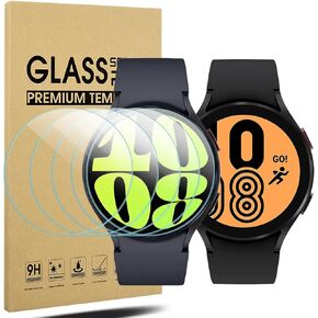 Suoman 5-Pack for Samsung Galaxy Watch 6 44mm/Galaxy Watch 5 44mm/Galaxy Watch 4 44mm Screen Protector,[Anti-Scratch] Ultra-Thin Tempered Glass Screen Protector for Galaxy Watch 4/5/6(44mm) Smartwatch