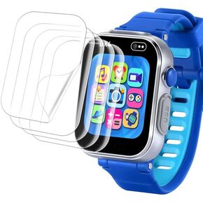 [5 Pack] screen protector for VTech smart watch DX4, Case Friendly HD Clear [Anti-Scratch] [Bubble Free] [Anti-Fingerprint] PET Film for VTech KidiZoom Smartwatch DX4 1.69" Smartwatch