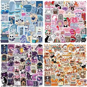 200pcs Bookish Stickers for Kindle, BooksReading Sticker, Waterproof Book Lovers Stickers for Skateboard, Laptop, Bike, Hydroflask, Bookish Stickers for Adults Readers (#1)