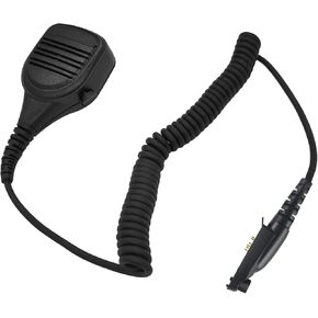 Radio Speaker Mic Shoulder Lapel Hand Microphone with 3.5mm Audio Jack Walkie Talkie Hands Free Mikes for Motorola Ailunce GP328PLUS HD1 for Retevis RT29 NR30 (Black)