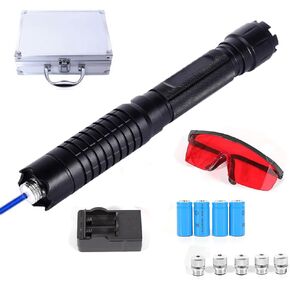 Long-Range Blue-Light Powerful Flashlight for Outdoor