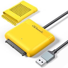 SATA to USB 2.0 Adapter, 1ft SATA to USB Cable for 2.5 inch SSD & HDD [Support UASP], External Converter for SSD/HDD Data Transfer with Silicone Hard Drive Case