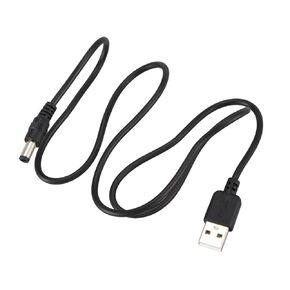 USB Cable 5.5mm/2.1mm 5V DC Barrel Jack Power Cable (Black, 100cm) for VoIP Phone Router, Portable Power Source, Serato DJ Controller,MP3,Nextbook,Webcam Router,Toys