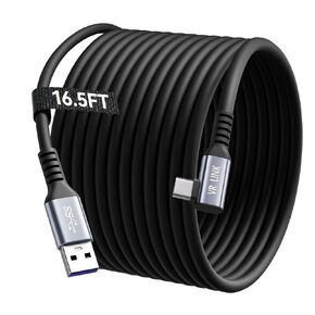 Link Cable 16.5FT Compatible with Oculus Meta Quest 3/3S/Pro/Pico 4/Steam VR/PC, 5Gbps High Speed Charing Cable for VR Headset USB 3.0 to USB C for VR Accessories