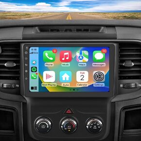4G+64G QUALCOMM CAR Stereo for Dodge RAM 1500 2500 3500 2013 2014 2015 2017 2017 Android 13 with Carroid Auto Bluetooth GPS WiFi in Kuwait