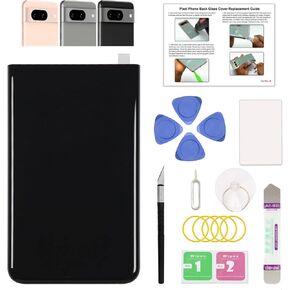 GREEN FUSION Compatible with Pixel 8 Back Glass Cover Replacement, Pixel 8 Back Glass for All Carriers, Includes Repair Tools & Instruction, Obsidian