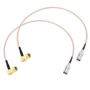DMiotech 2 Pcs 12" SMA Male Right 90 Degree to BNC Female Connector Cable,RG316 Coaxial Cable 50 Ohm Low Loss Antenna Extension Cable Adapter for Router Antenna GPS LAN Common Devices