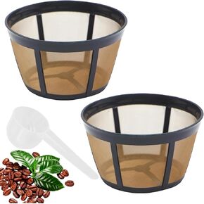 2 Pack Reusable Coffee Filter Replacement for BUNN 8 10 12 Cup Coffee Maker and Brewer Series BX, BTX, GRX, NHB, NHS, ST, HG & H